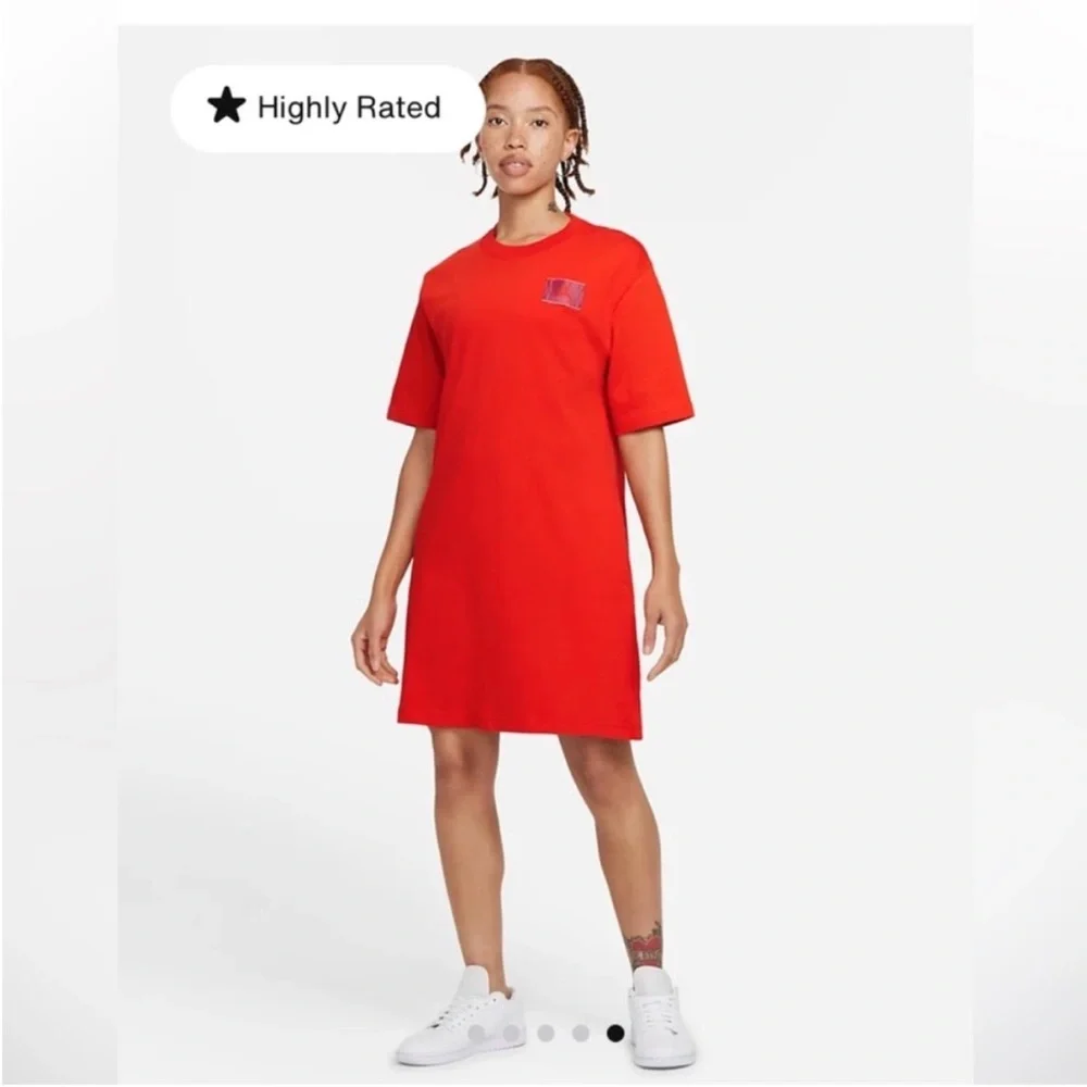 Jordan Essentials Flight T-Shirt Dress With Pockets NWOT - Picture 4 of 12